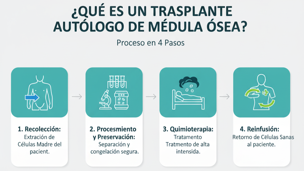 Proceso del trasplante autólogo de médula ósea